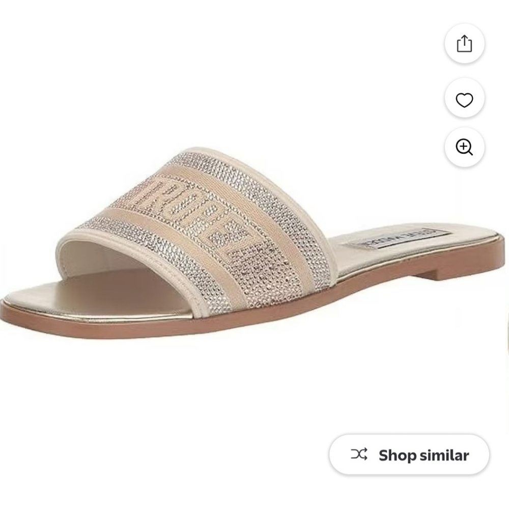 Steve Madden St. Tropez Knox "Rhinestone" Embelished Slide Sandal NWT - Picture 8 of 9